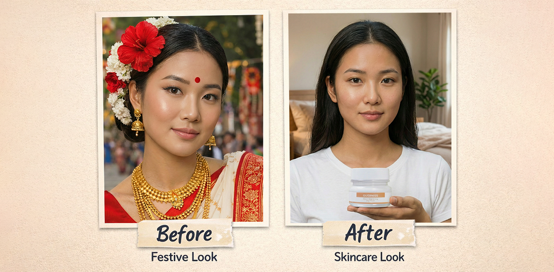 post festival skincare tips- post festival recovery-How to Restore Your Skin's Glow After the Celebrations-How to Recover Your Skin After a Night Out-How to heal after a festival-How to fix hangover skin-উৎসবের পর নিরাময়-ত্বকের যত্নে 4 2 4 নিয়ম
