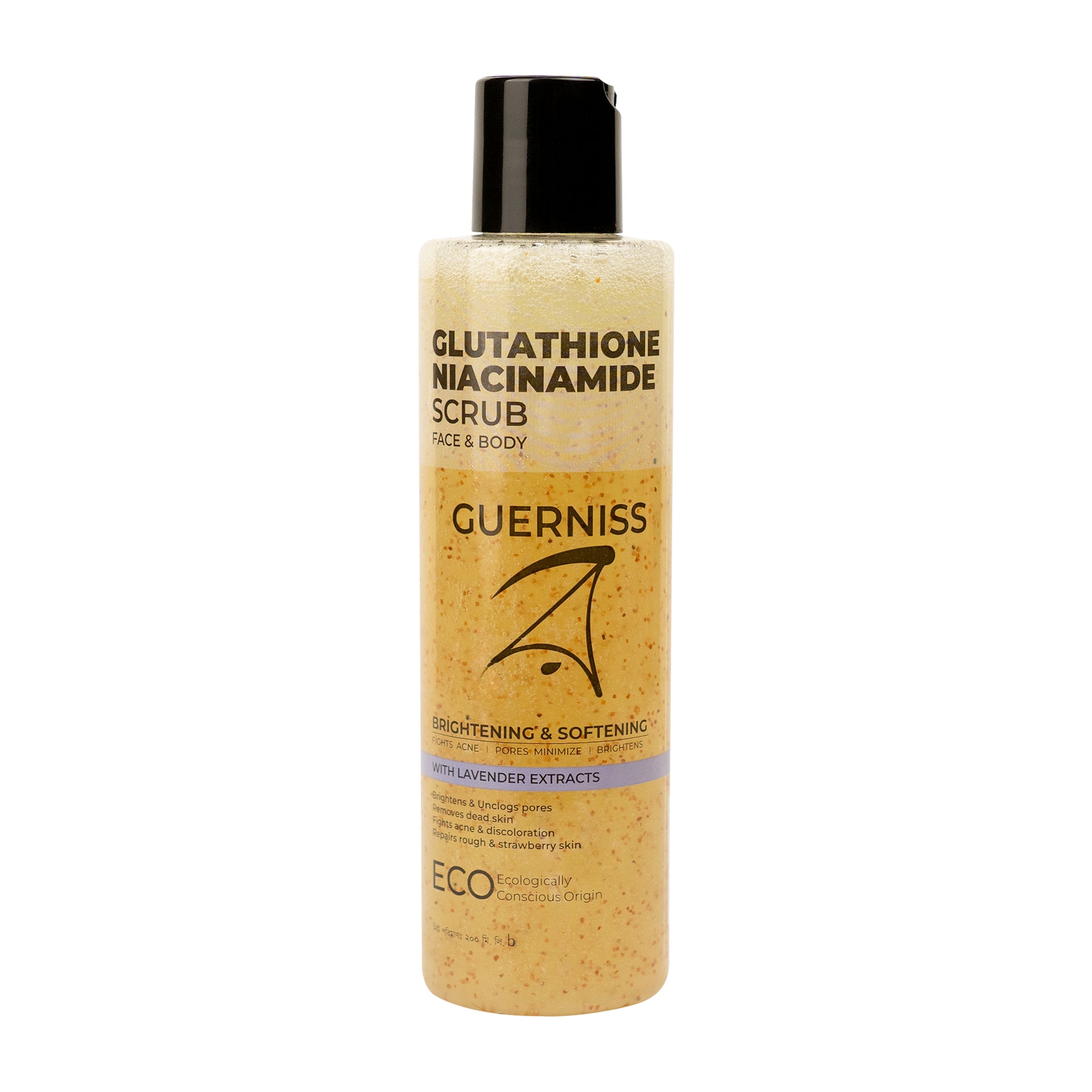 Guerniss Raw Glutathione Niacinamide Body and Face Scrub 200ml