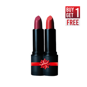 Two guerniss lipsticks in black cases with a red bow, one pink and one red, on a white background with 'Buy 1 Get 1 Free' text.