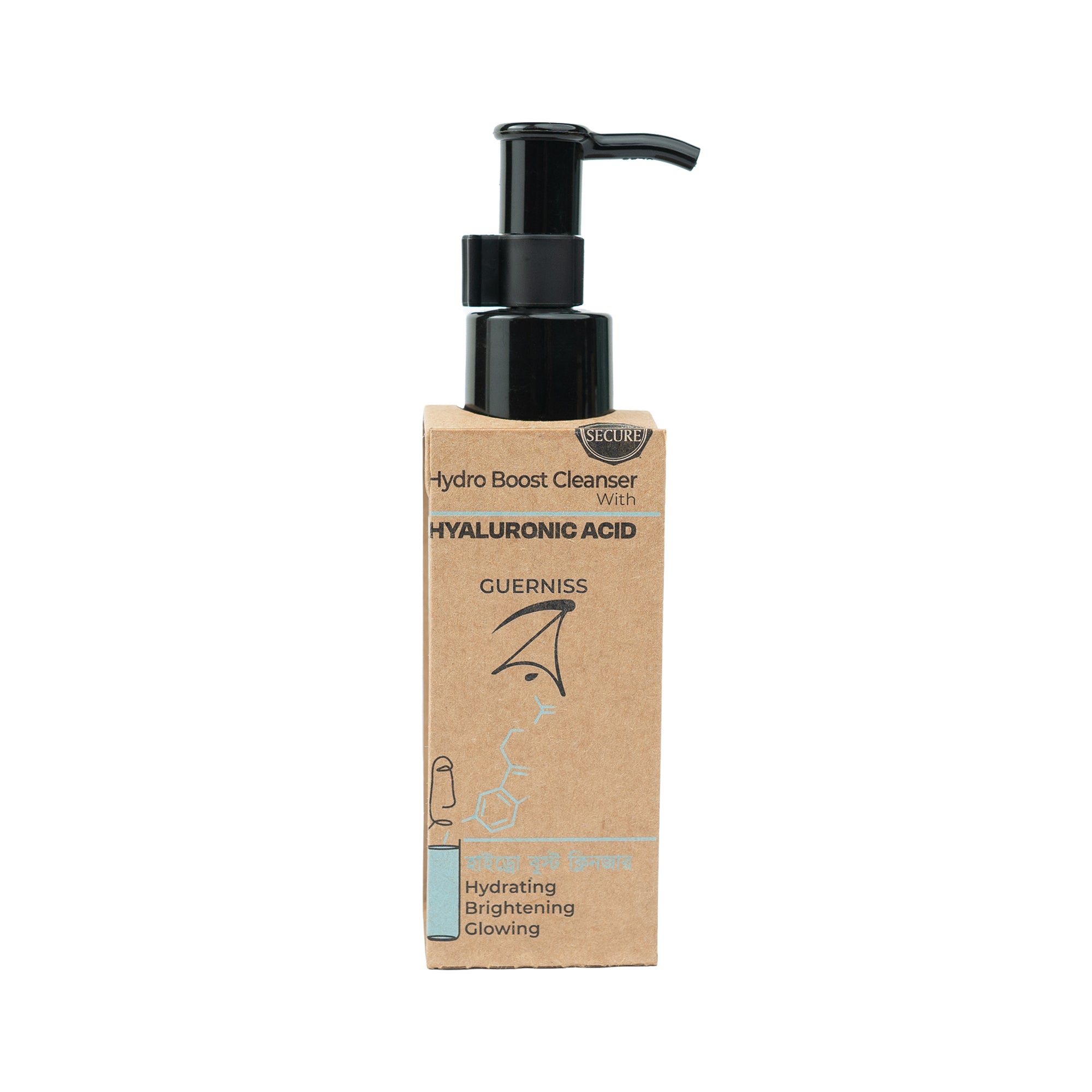 Hydrating face cleanser for dry and sensitive skin with hyaluronic acid