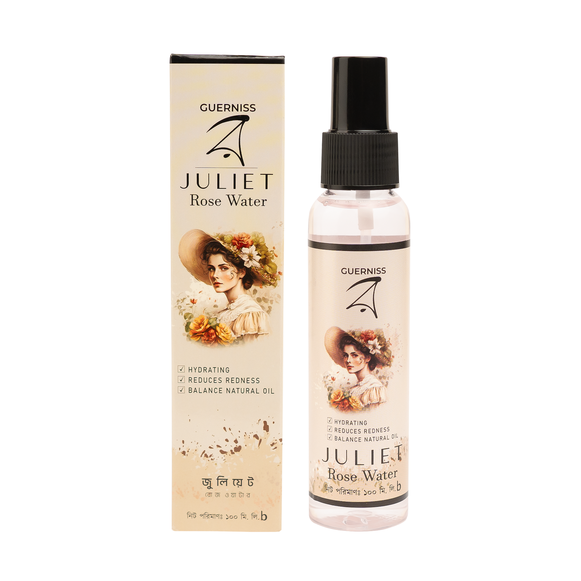 Pure rose water facial mist for fresh, soft, and radiant skin