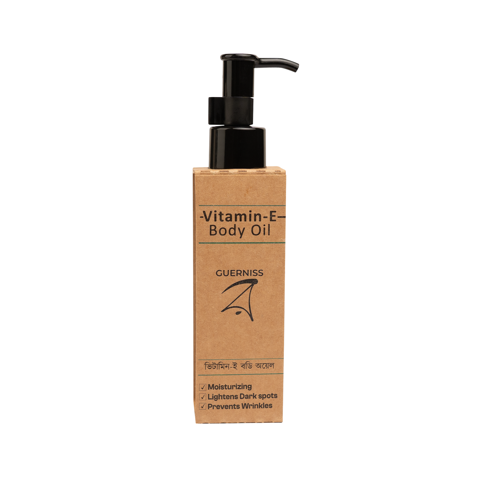 Vitamin E body oil for dry skin nourishment and long lasting moisture
