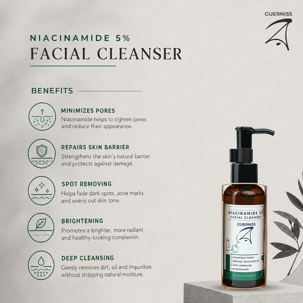 Guerniss Raw Niacinamide 5% Facial Cleanser 100ml