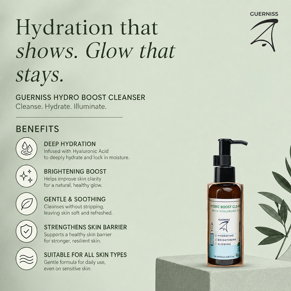 Guerniss Raw Hydro Boost Cleanser With Hyaluronic Acid 100ml