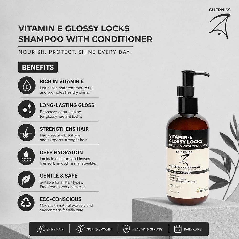 Vitamin E glossy locks Shampoo with Conditioner 250 ML